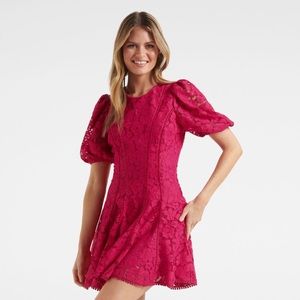 Ever New Melbourne Milly Lace Trim Mini Dress